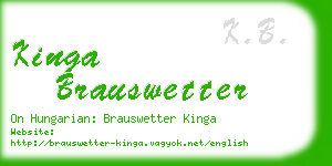 kinga brauswetter business card